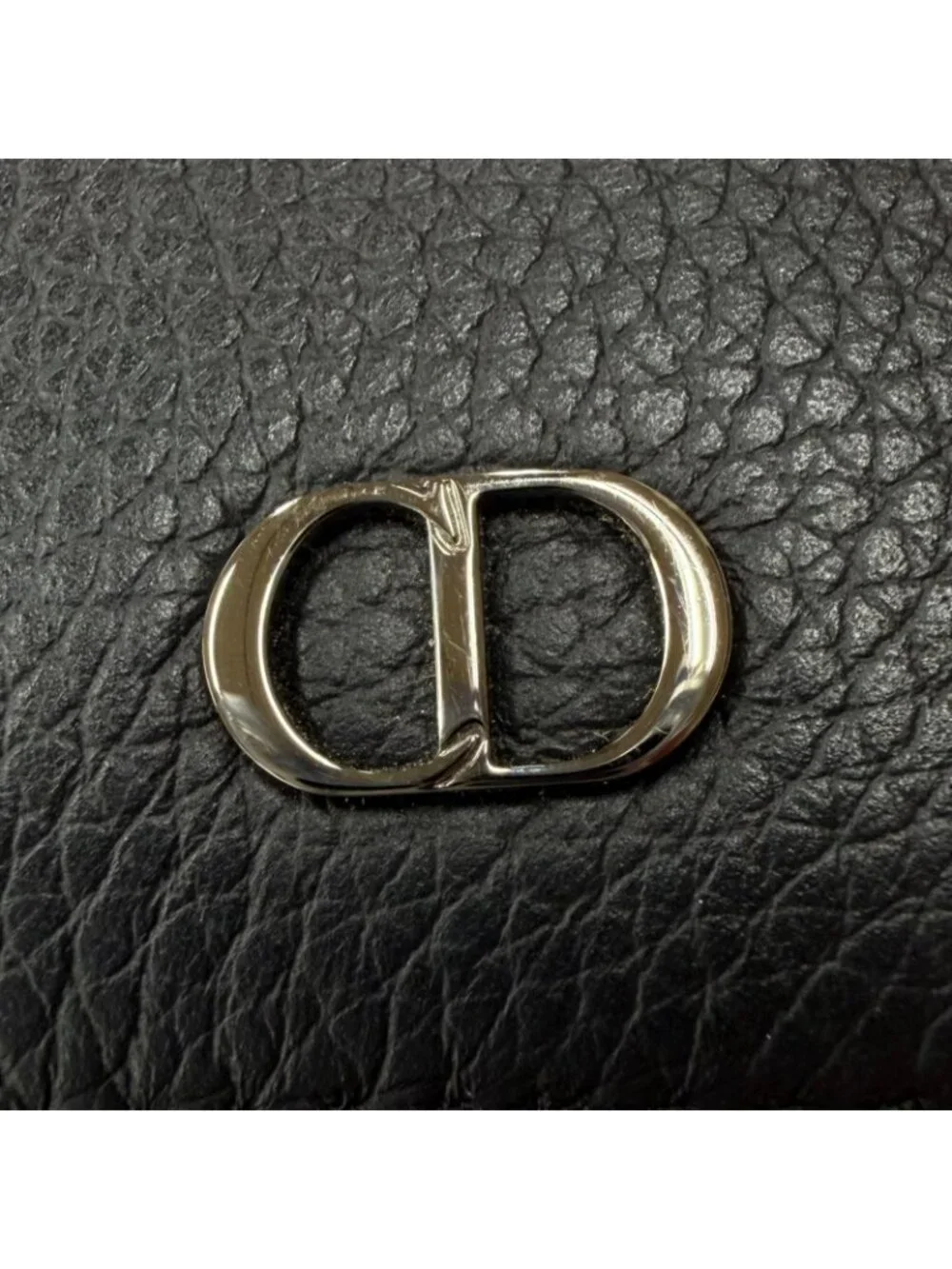 Dior Homme Leather CD Logo Wallet Bifold Black